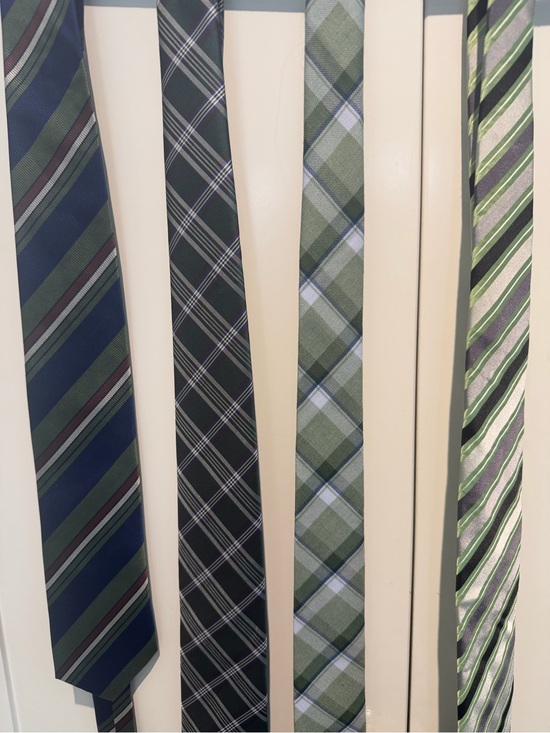 Other - Men's Green Plaid and Striped Necktie Collection - Classic Green Ties (4)